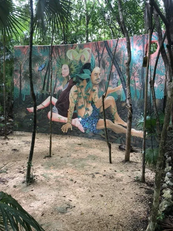 Archival photograph of a mural documented by Tulum Art Club in Tulum.