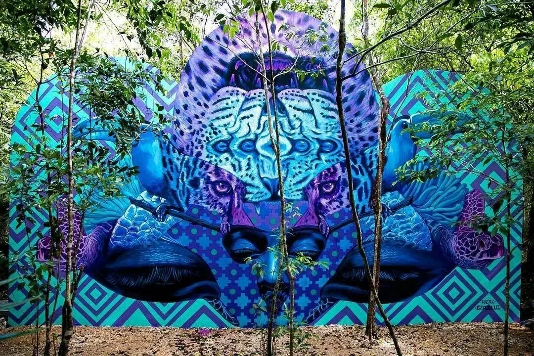 WERC GERALUZ 2018 — mural documented by Tulum Art Club in Tulum.
