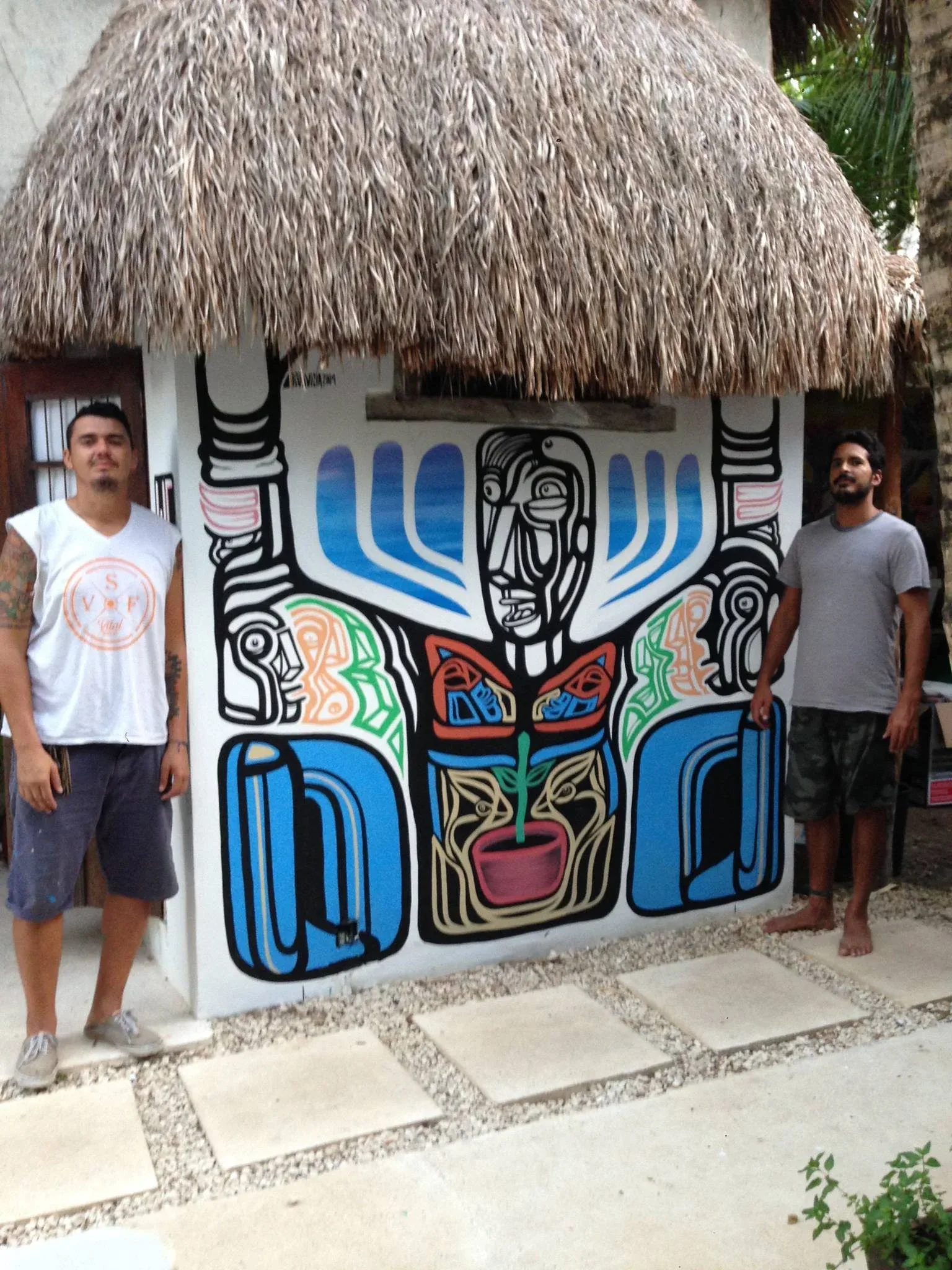 Archival photograph of a mural documented by Tulum Art Club in Tulum.