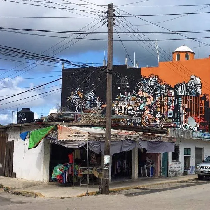 GIORGIO CASU 2015 — mural documented by Tulum Art Club in Tulum.