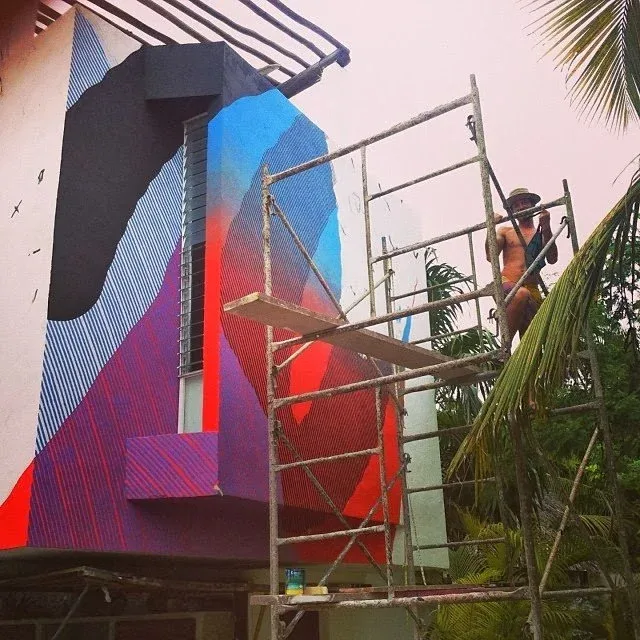 Momo 2014 — mural documented by Tulum Art Club in Tulum.