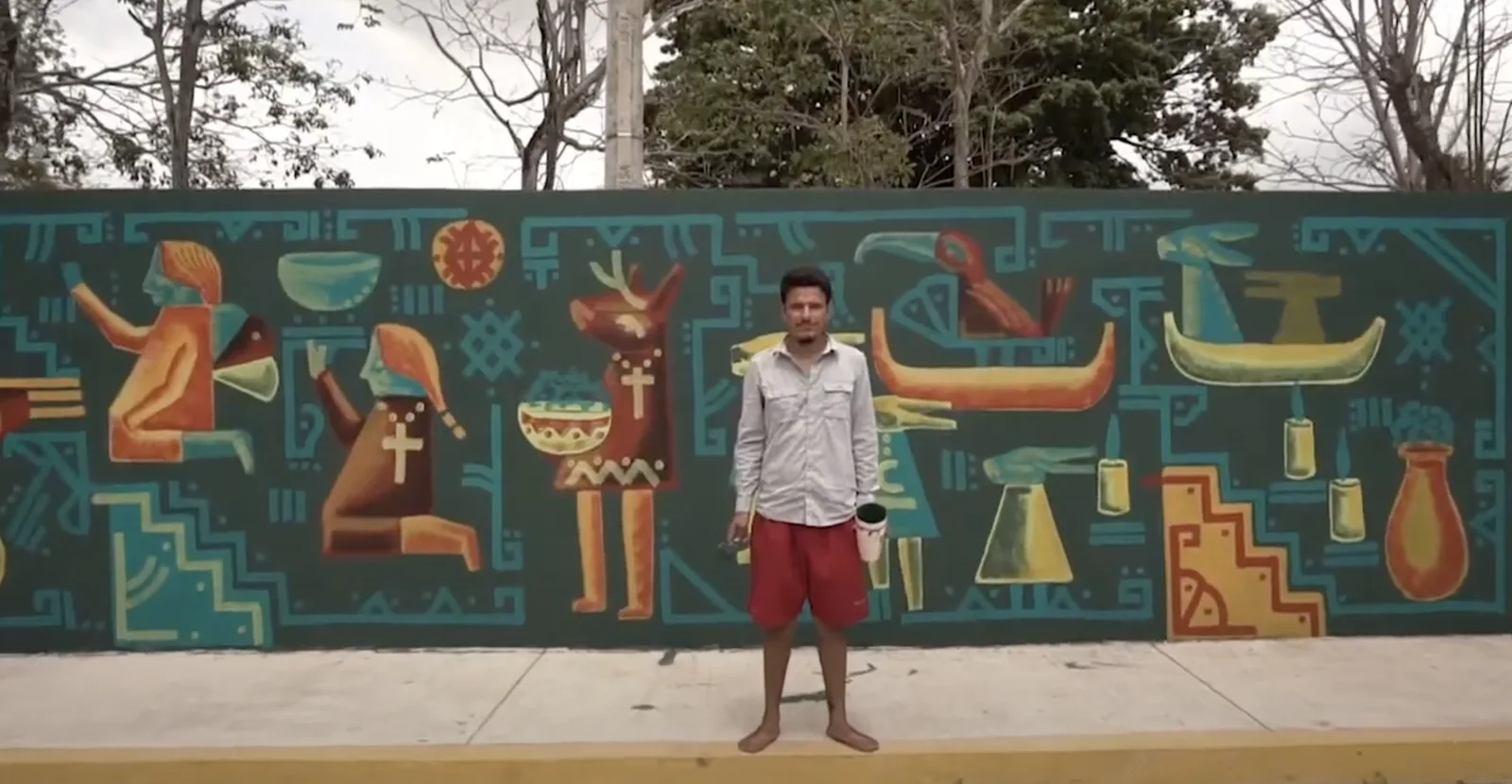 Archival photograph of a mural documented by Tulum Art Club in Tulum.