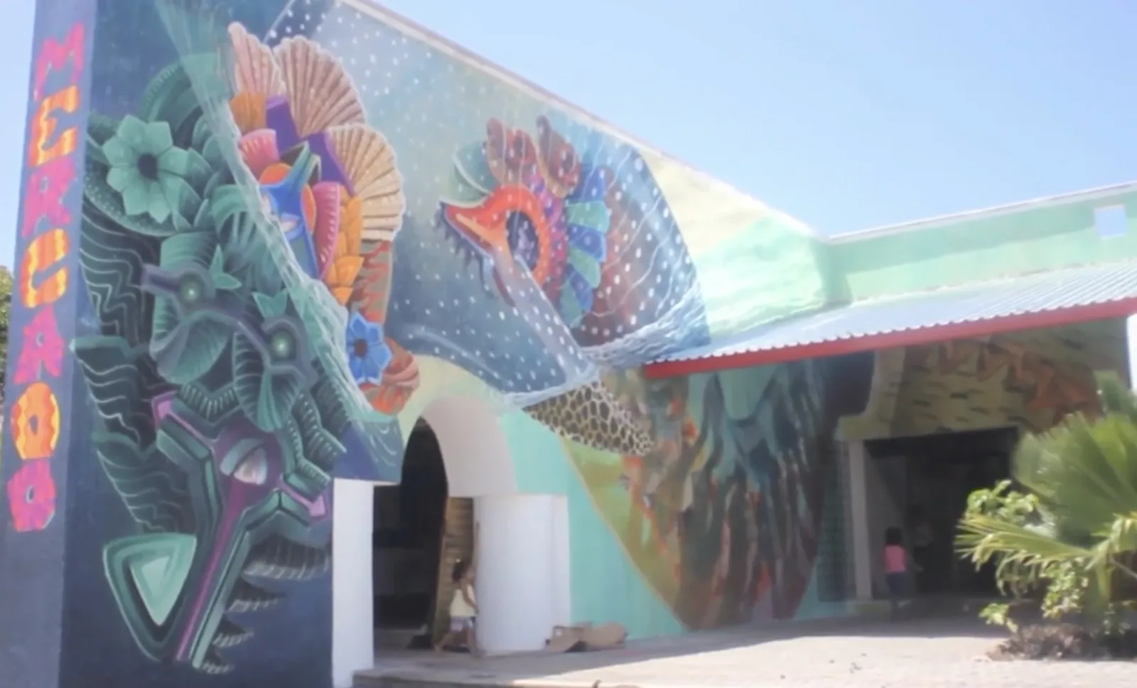 Curiotl for seawalls 2014 — mural documented by Tulum Art Club in Tulum.