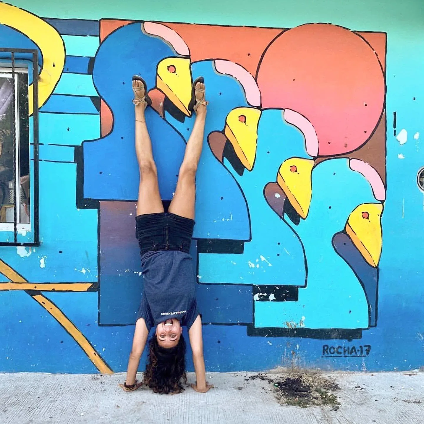 Archival photograph of a mural documented by Tulum Art Club in Tulum.