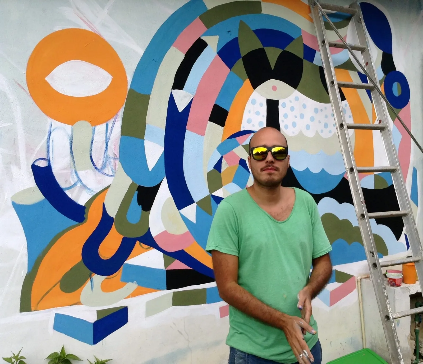 Felix Collado Tulum Art project 2014 — mural documented by Tulum Art Club in Tulum.